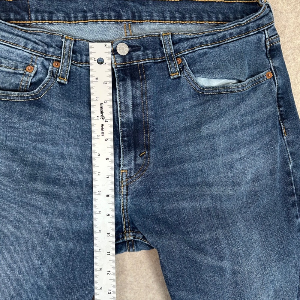 Levi's 514 Straight Fit Jeans Mens 36x32 Blue Medium Wash Denim - Picture 3 of 10